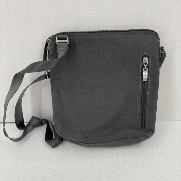 Baggallini Crossbody Bag Gray Small Handbag Multiple Zip Pockets - Picture 6 of 9